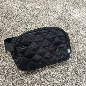 Black Quilted Women’s Belt Bag